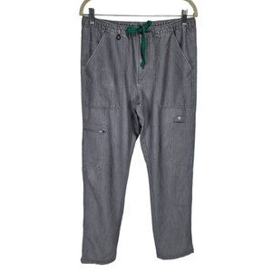 FIGS Scrubs Men Size M Gray Technical Collection Cairo Cargo Pockets Zip Fly 87P